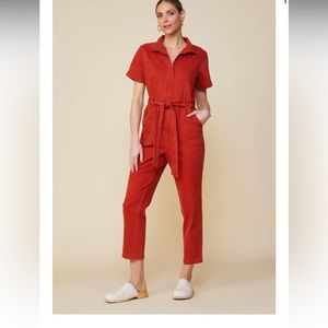 SKIES ARE BLUE Rust Jumpsuit